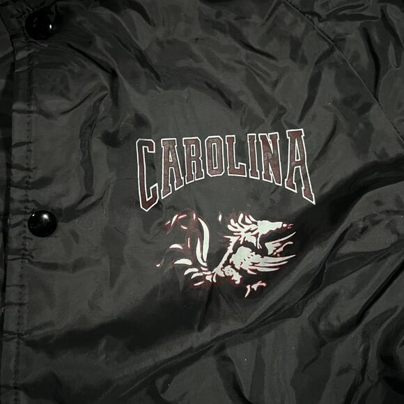 Chalk Line Large Vintage Carolina Coach Jacket Black Raglan 90s Streetwear - Picture 5 of 7